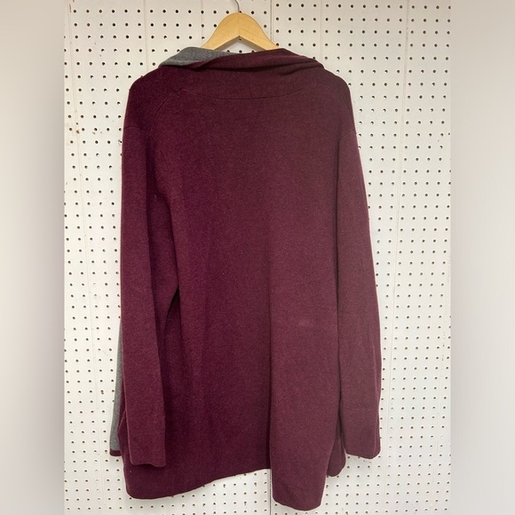 Ann Taylor Burgundy Wool Blend Cardigan - Picture 3 of 6